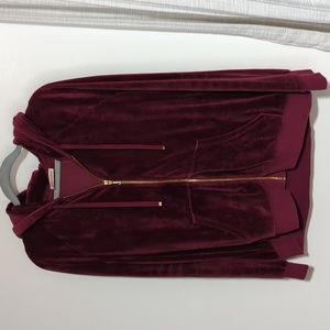 Juicy Couture track suit top, maroon/burgundy early-mid 2000's XL
